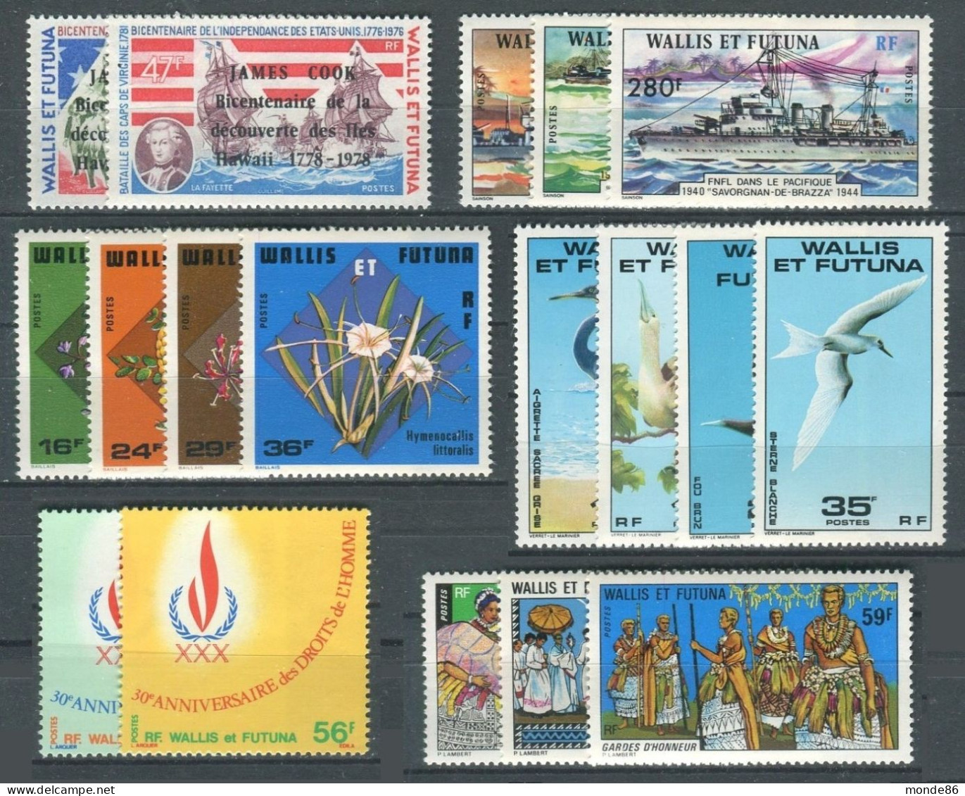 WALLIS & FUTUNA - Année Complète 1978 ** - Full Years