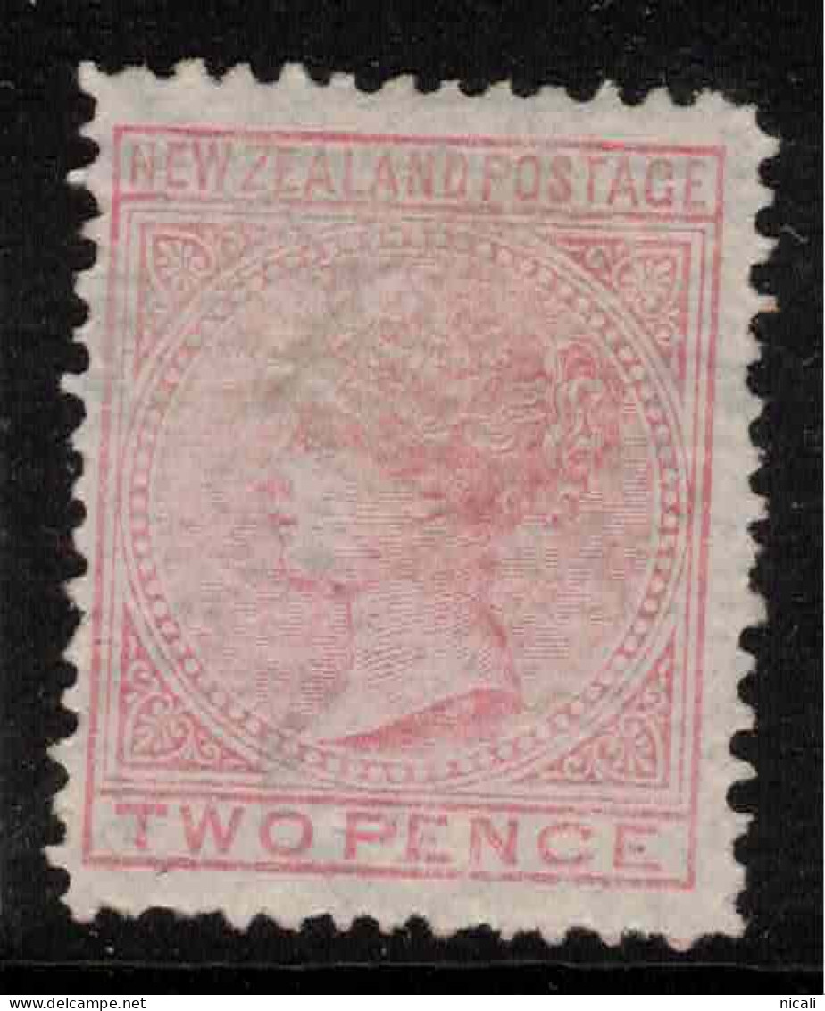 NZ 1872 2d Rose FSF P12.5 SG 152 MNG #CCS2 - Ongebruikt