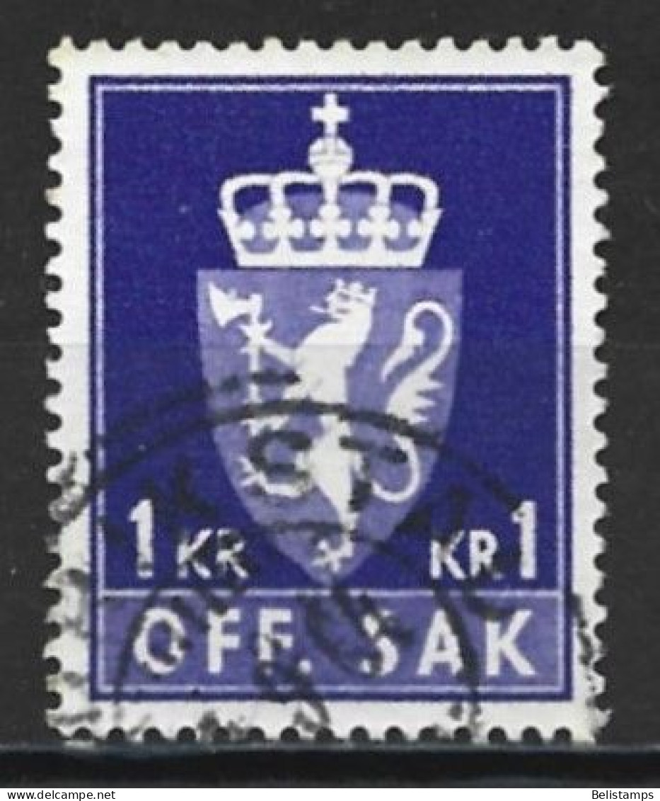 Norway 1957. Scott #O80 (U) Coat Of Arms - Officials