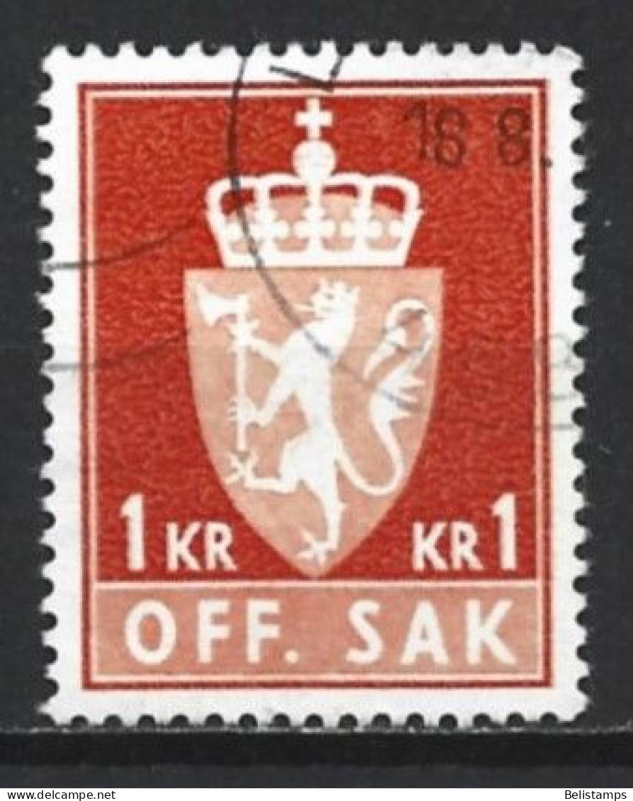 Norway 1973. Scott #O92 (U) Coat Of Arms - Servizio