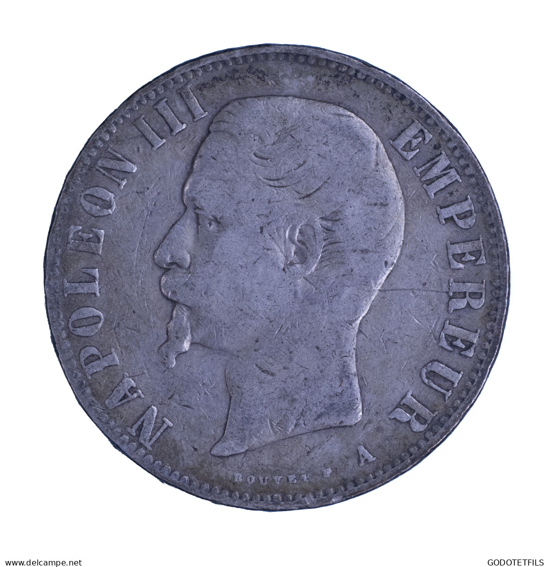 5 Francs Napoléon III, Tête Nue 1856 Paris - 5 Francs