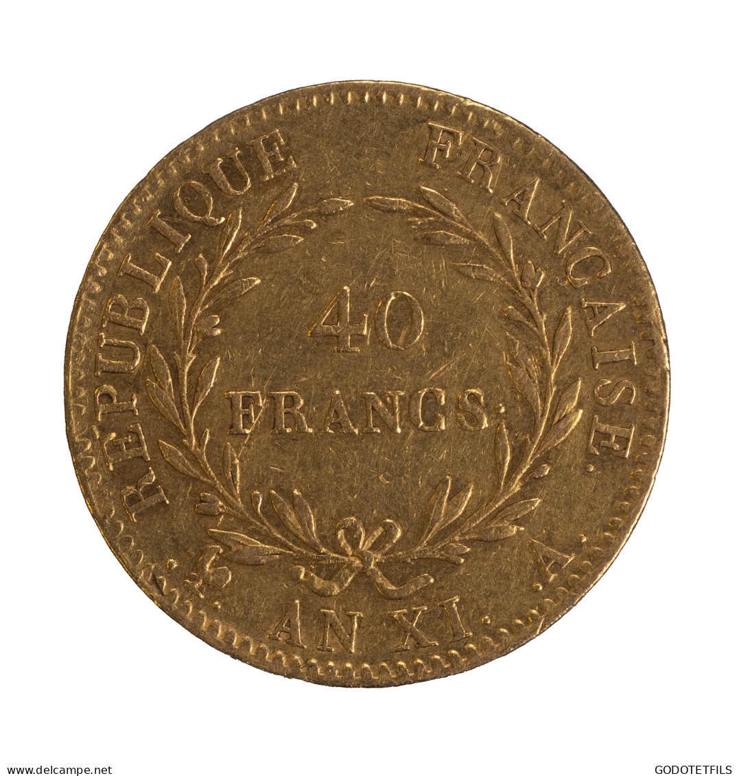 40 Francs Bonaparte Premier Consul AN 11 Paris - 40 Francs (gold)