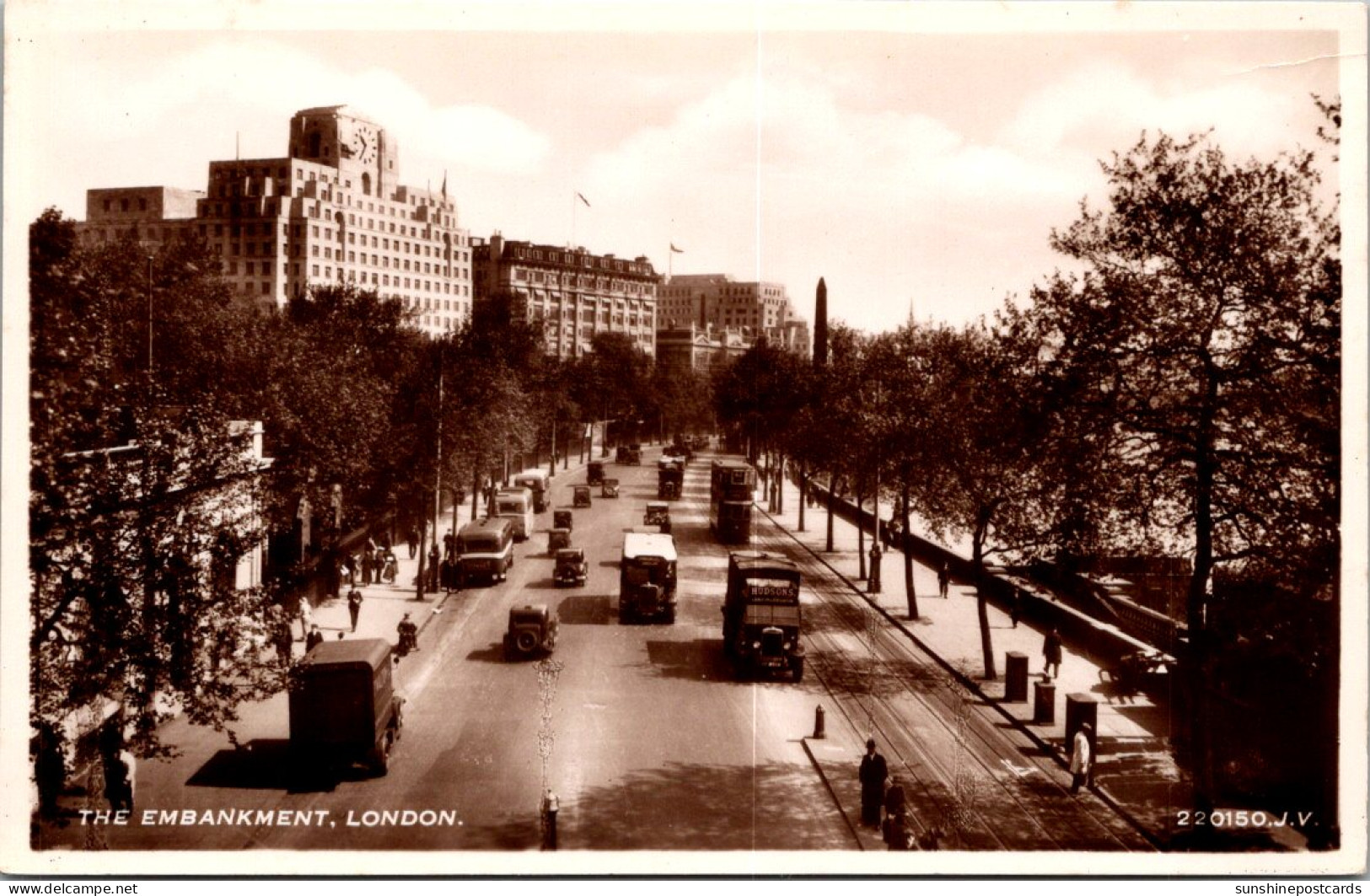 England London River THames The Emabkment Real Photo - River Thames