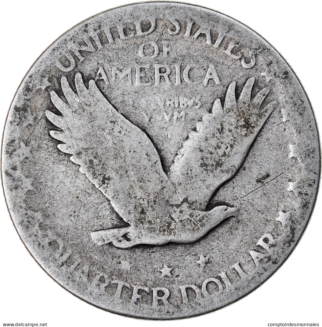 Monnaie, États-Unis, Quarter, B+, Argent, KM:145 - 1916-1930: Standing Liberty (Libertà In Piedi)