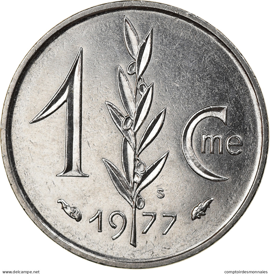 Monnaie, Monaco, Rainier III, Centime, 1977, SPL, Stainless Steel, Gadoury:MC - 1960-2001 Nouveaux Francs