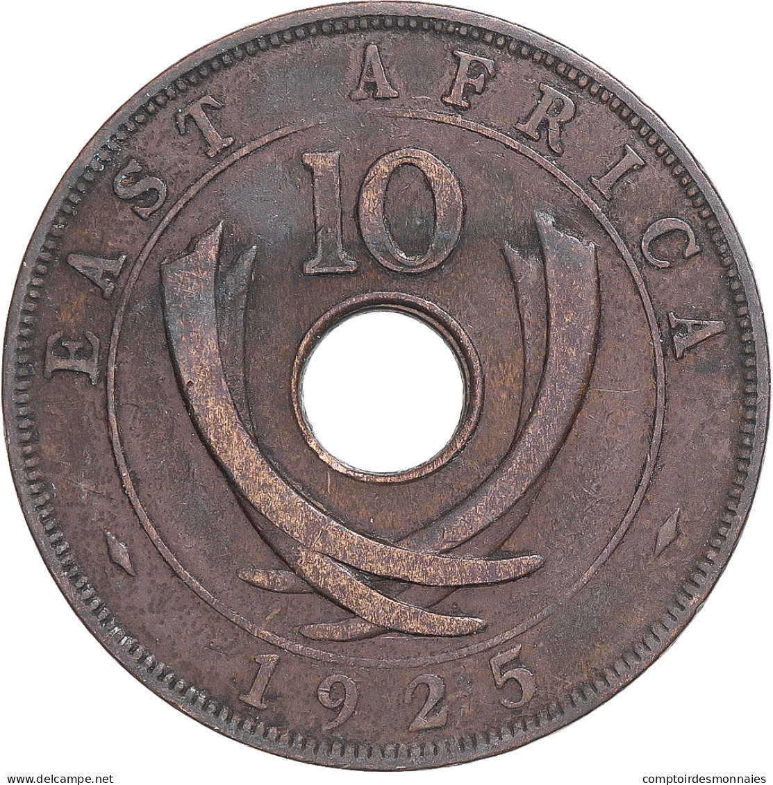 Monnaie, Afrique Orientale, 10 Cents, 1925 - Colonie Britannique