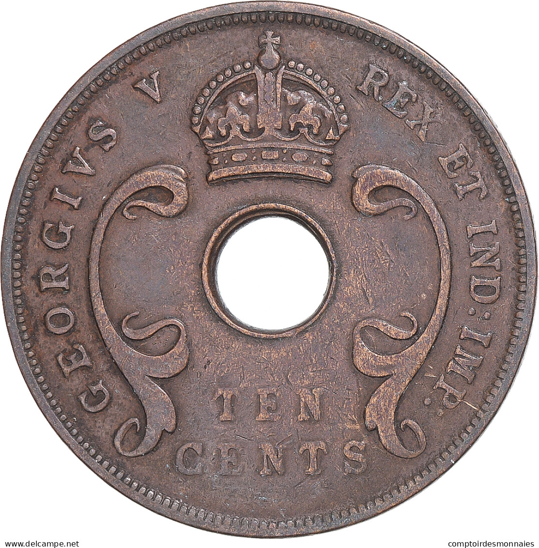 Monnaie, Afrique Orientale, 10 Cents, 1925 - Colonie Britannique