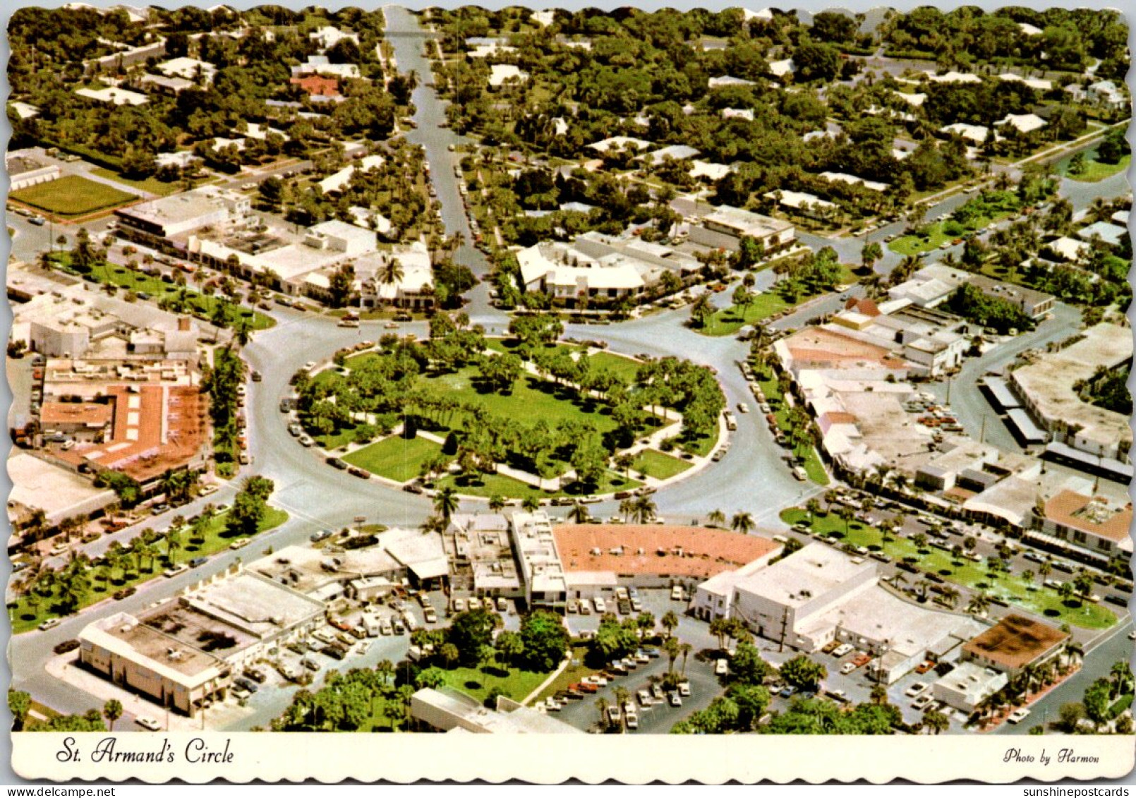 Florida Sarasota Aerial View St Armand's Circle - Sarasota