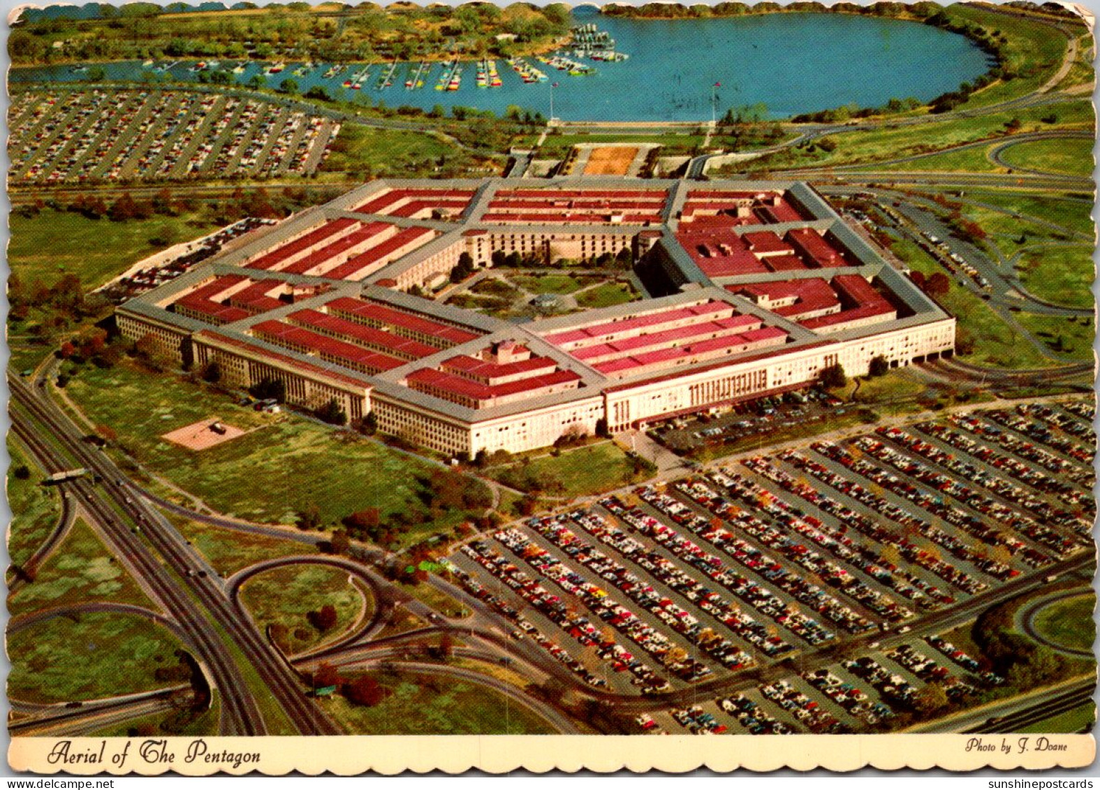 Virginia Arlington Aerial View Of The Pentagon 1974 - Arlington