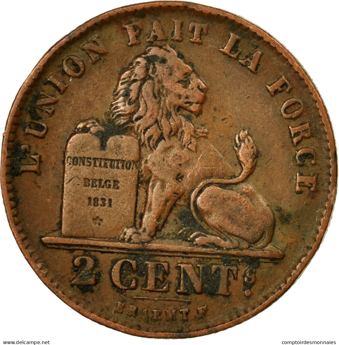 Monnaie, Belgique, Albert I, 2 Centimes, 1919, TTB, Cuivre, KM:64 - 2 Cent