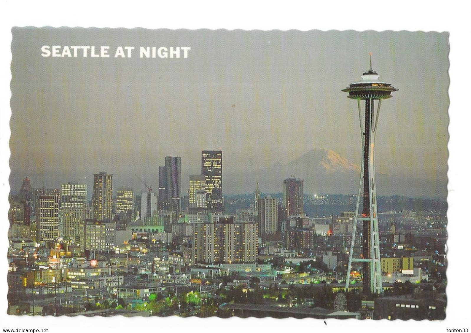 WASHINGTON - ETATS UNIS - The Space Needle And Seattle  AT NIGHT- BX 3 - - Seattle