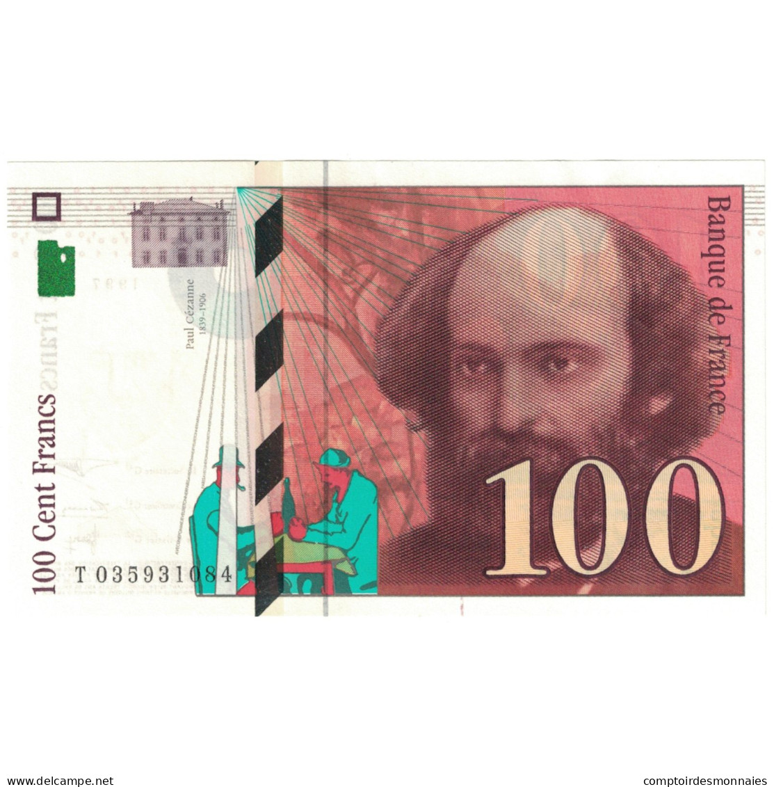 France, 100 Francs, 1997, T035931084, SUP, Fayette:74.1, KM:158a - 100 F 1997-1998 ''Cézanne''