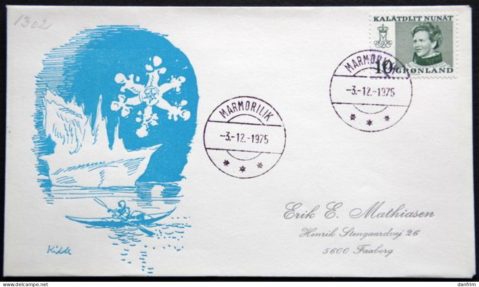 Greenland 1975 MARMORILIK 3-12-1975  ( Lot 6028 ) - Storia Postale