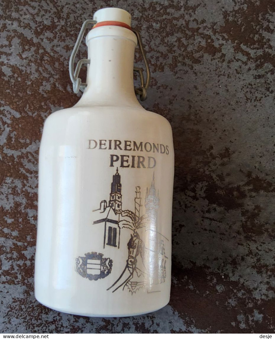 Dendermonde Lege Fles Deiremonds Peird Met Ros Beiaard Jenever - Pietre E Marmi