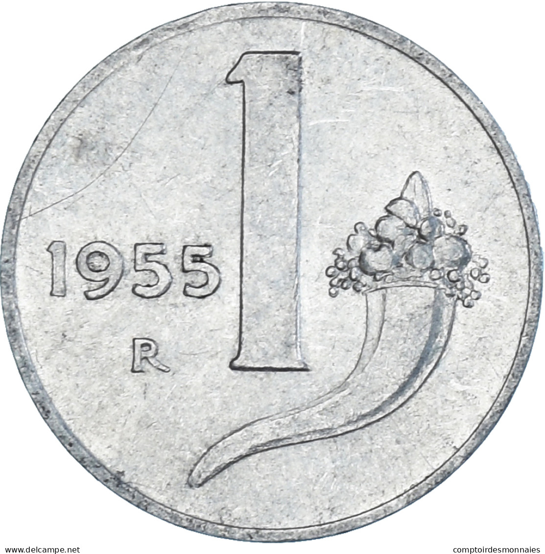 Monnaie, Italie, Lira, 1955, Rome, TTB, Aluminium, KM:91 - 1 Lire