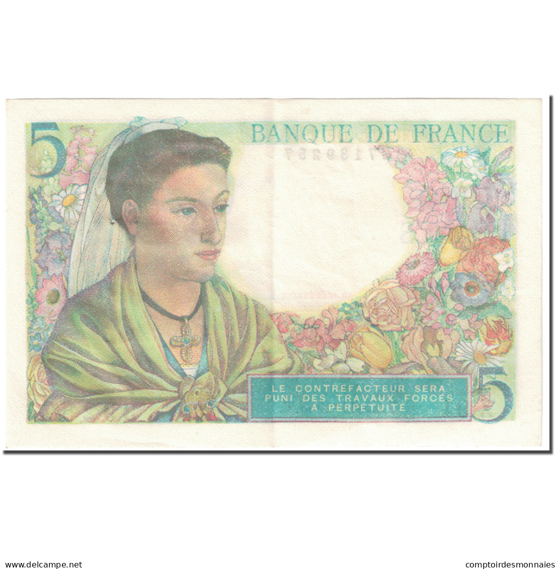 France, 5 Francs, Berger, 1943, 1943-11-25, TTB, Fayette:5.4, KM:98a - 5 F 1943-1947 ''Berger''