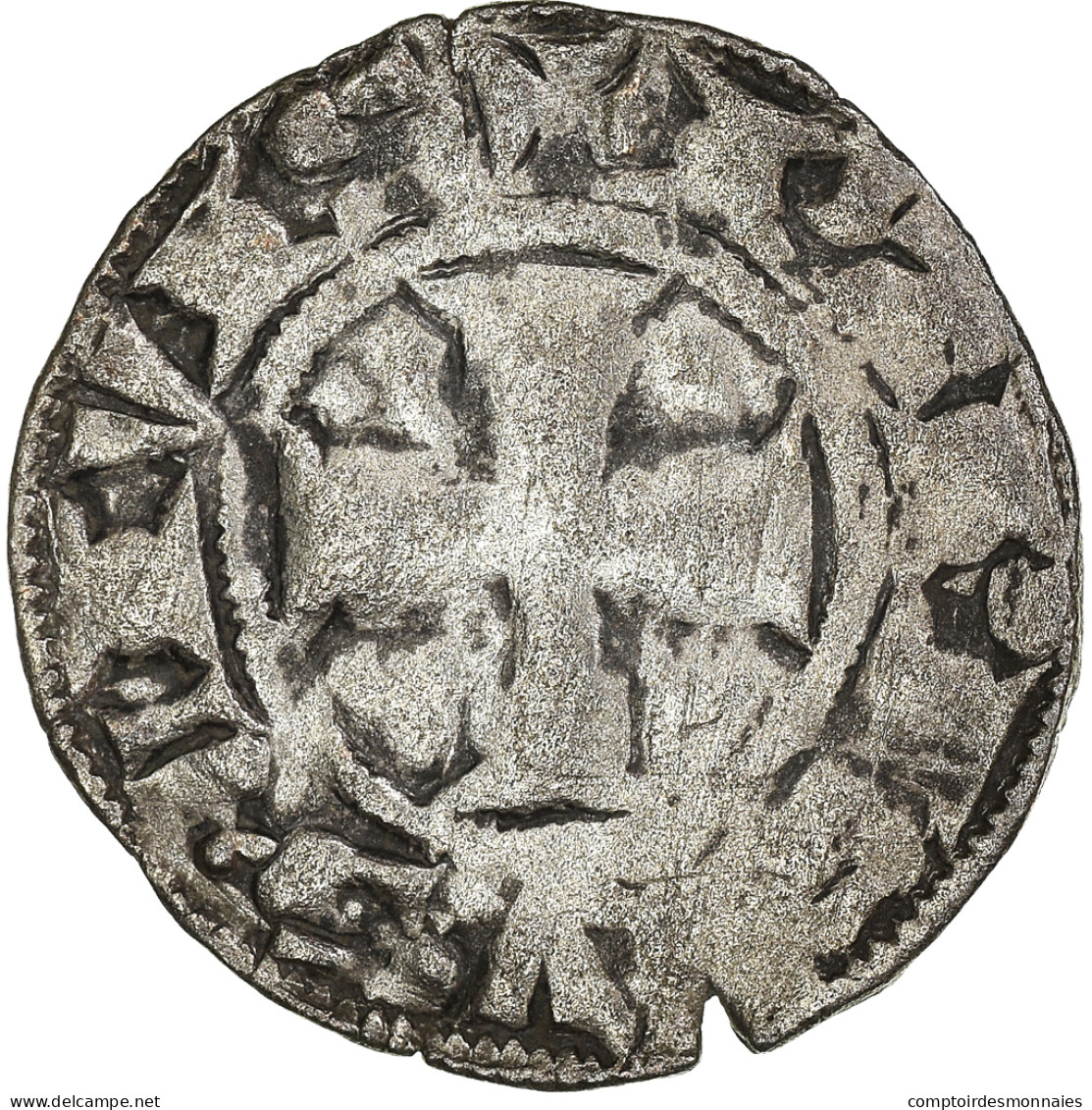 Monnaie, France, Philippe VI, Denier Parisis, TB, Billon, Duplessy:275 - 1328-1350 Philip VI The Forunate