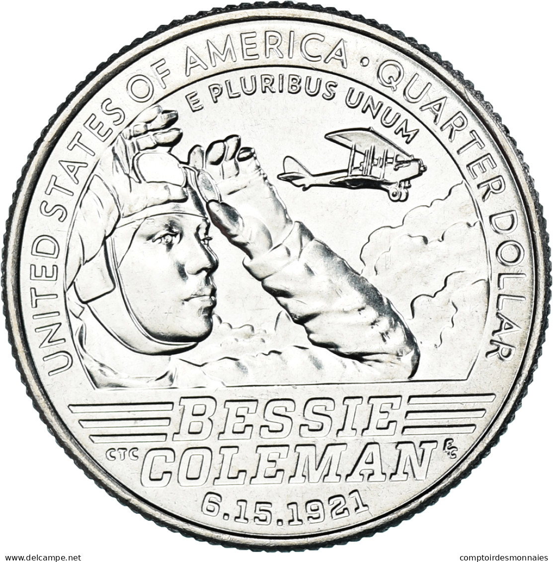 Monnaie, États-Unis, Quarter Dollar, 2023, Denver, Bessie Coleman, SPL - Gedenkmünzen