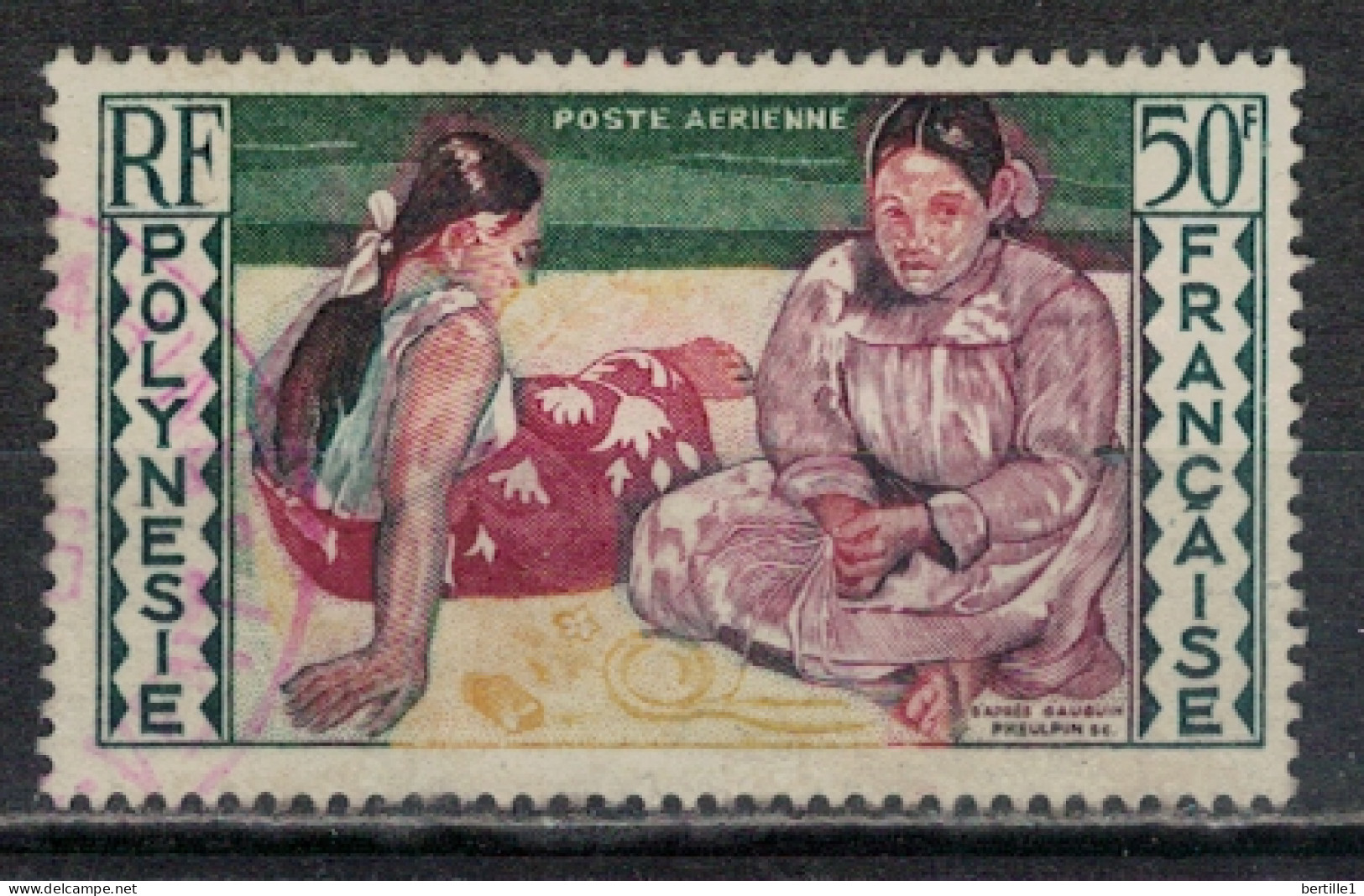 POLYNESIE FRANCAISE             N°  YVERT  PA 2 ( 2 ) OBLITERE    ( OB 11/ 29 ) - Used Stamps