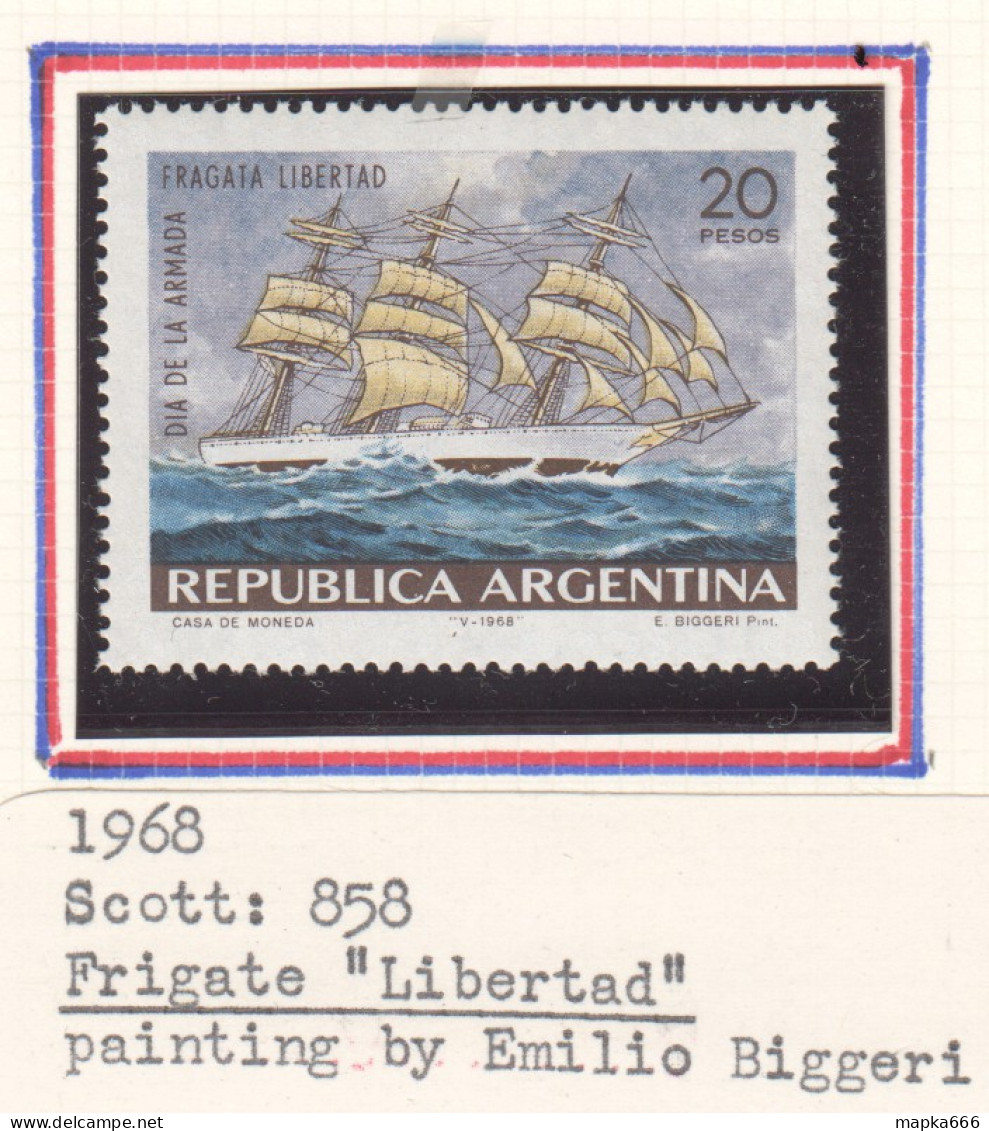 Arg048 1968 Argentina Transport Ships Frigate Libertad 1St Michel #995 Mnh - Ongebruikt