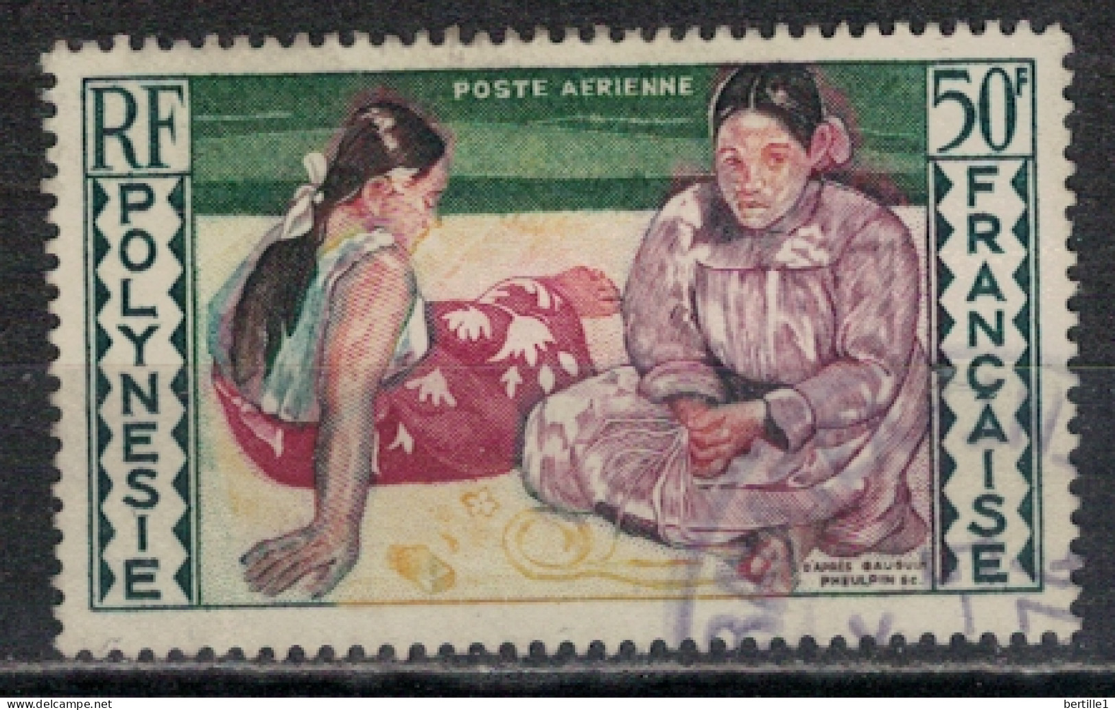 POLYNESIE FRANCAISE             N°  YVERT  PA 2 ( 17 ) OBLITERE    ( OB 11/ 30 ) - Used Stamps