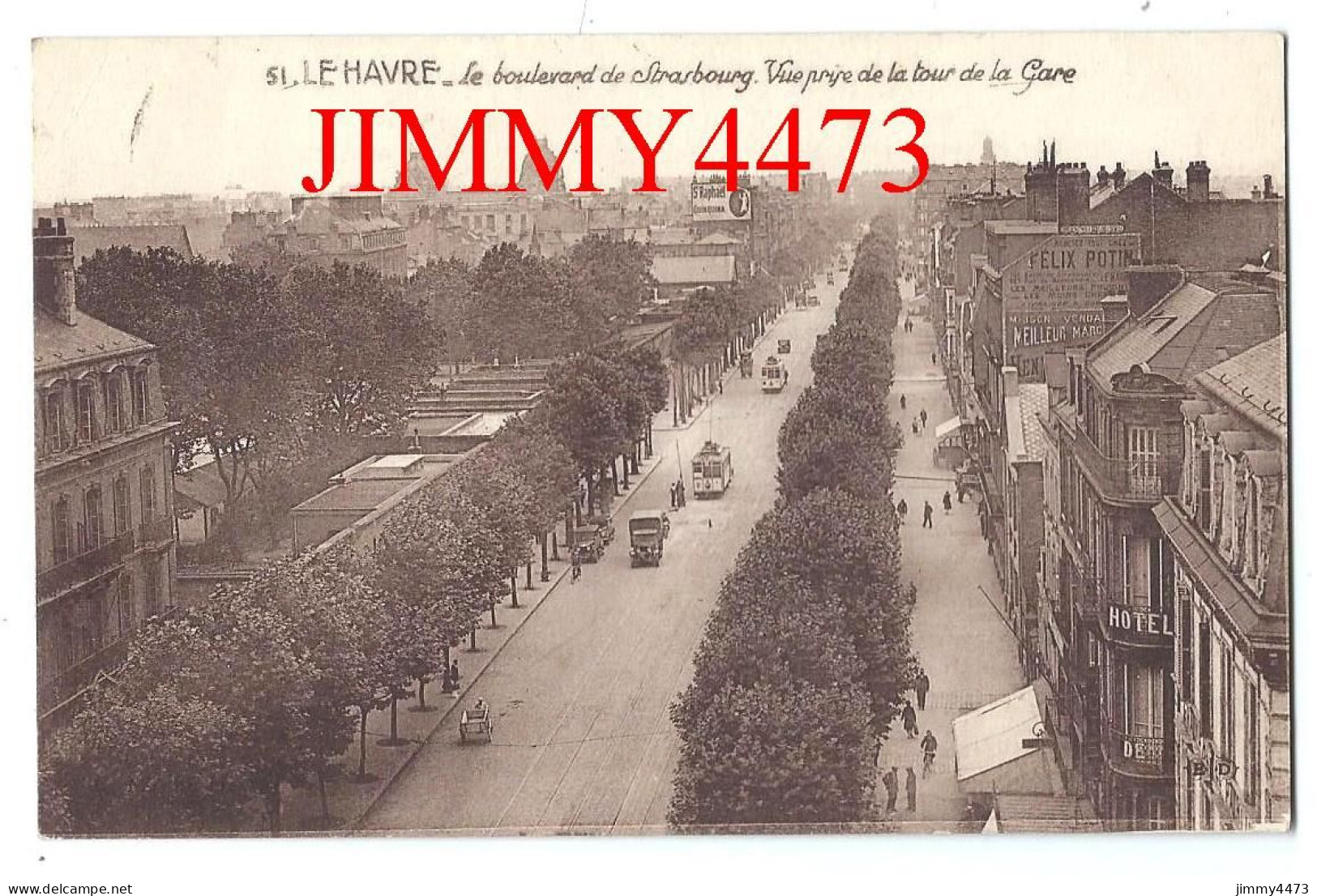 CPA - LE HAVRE - Le Boulevard De Strasbourg, Vue Prise De La Tour De La Gare En 1936 - N°51 - Gare