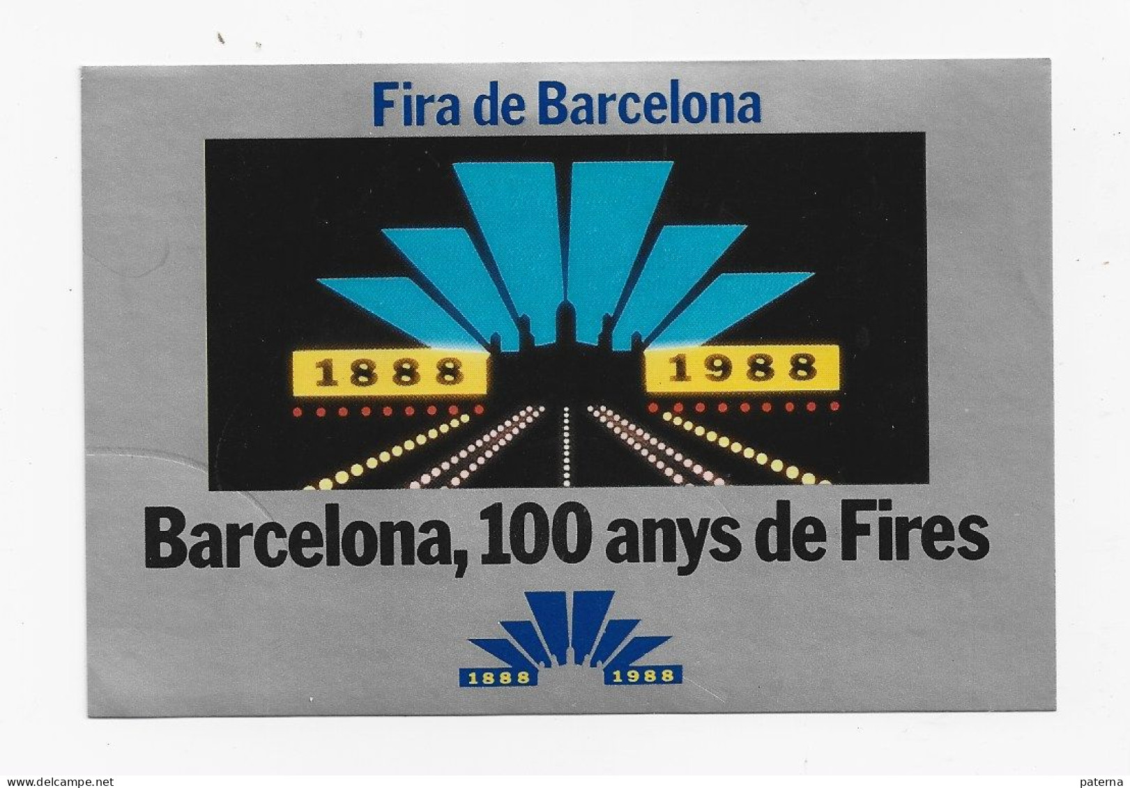 3788  Viñeta  Fira De Barcelona ( 1888- 1988)  , Nueva ,autoadhesiva - Barcelona