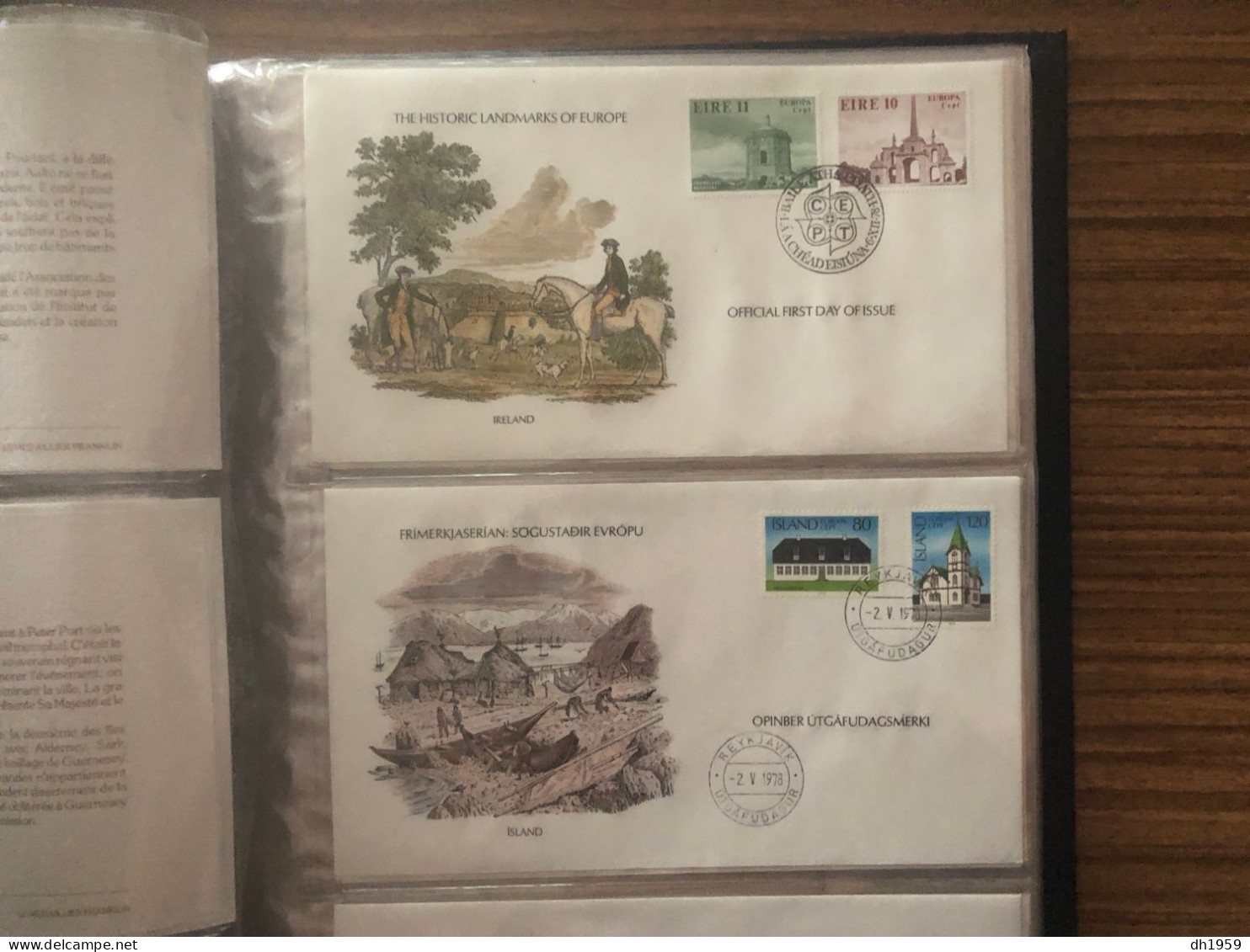 HISTORIC LANDMARKS OF EUROPE MONUMENTS ET SITES HISTORIQUES EUROPA COLLECTION EUROPEAN  env. 29 FDC CEPT DOCUMENTS 1978