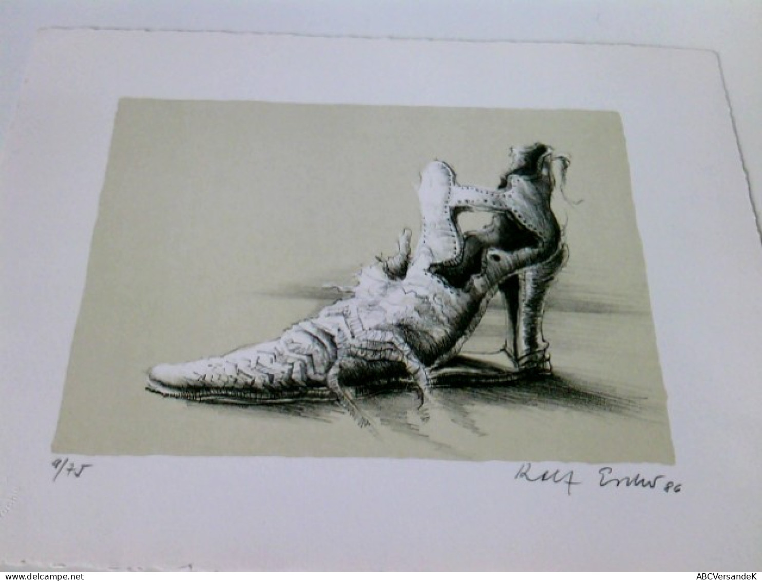 Originale Lithographie: Der Damenschuh ?  Hier Die Nummer 9 Von 75 Exemplaren - Zeldzaamheden