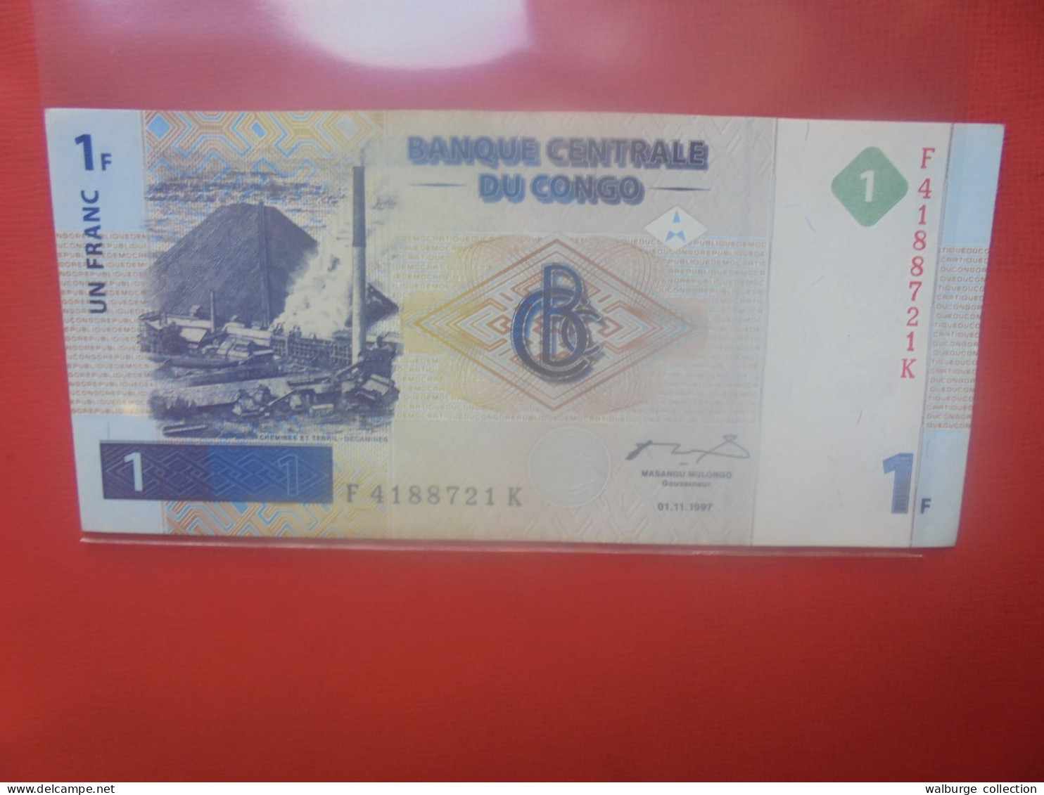 CONGO 1 FRANC 1997 Circuler - République Démocratique Du Congo & Zaïre