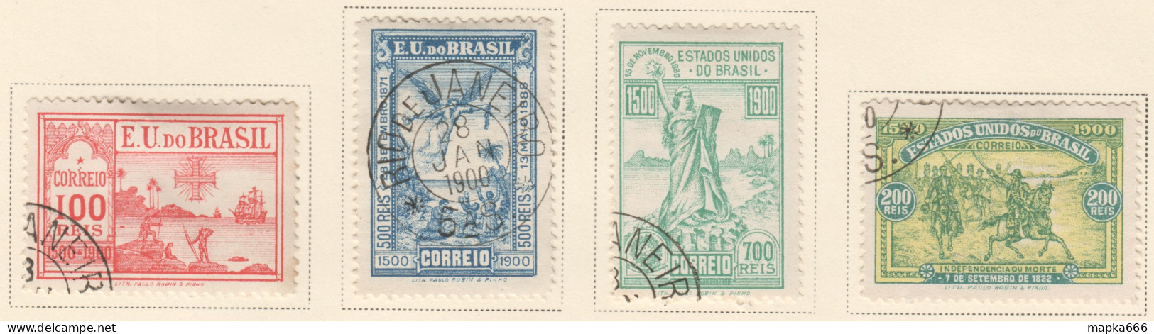 Bra027 1900 Brazil Michel #138-41 28 Euro 1Set Used - Oblitérés