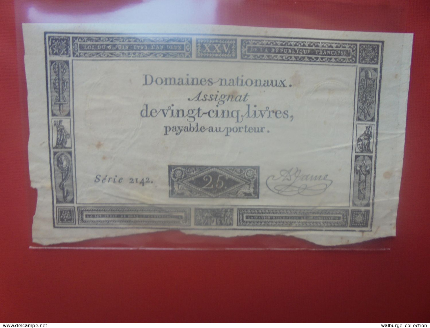 CONSTITUTION 25 LIVRES 1793 - Assignats & Mandats Territoriaux