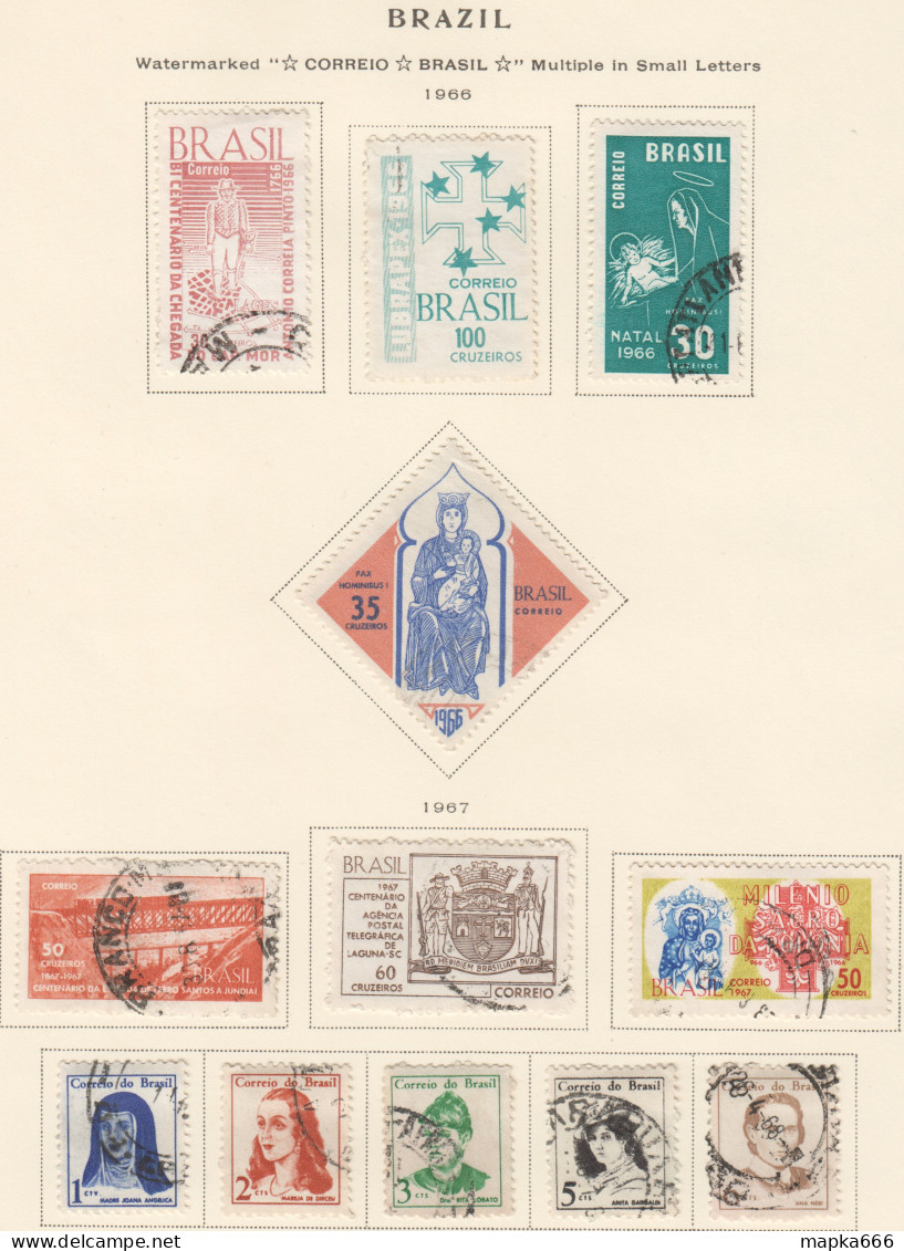 Bra144 1966,7 Brazil 12St Used - Used Stamps