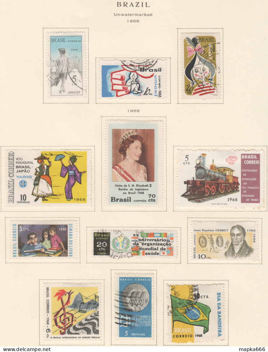Bra149 1968 Brazil 12St Used - Used Stamps