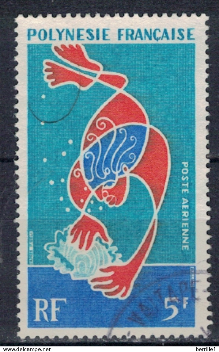 POLYNESIE FRANCAISE             N°  YVERT  PA 35  ( 7 ) OBLITERE    ( OB 11/ 30 ) - Used Stamps