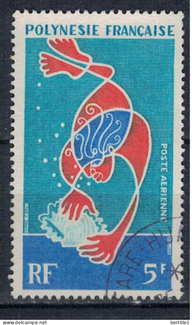POLYNESIE FRANCAISE             N°  YVERT  PA 35  ( 10 ) OBLITERE    ( OB 11/ 30 ) - Used Stamps