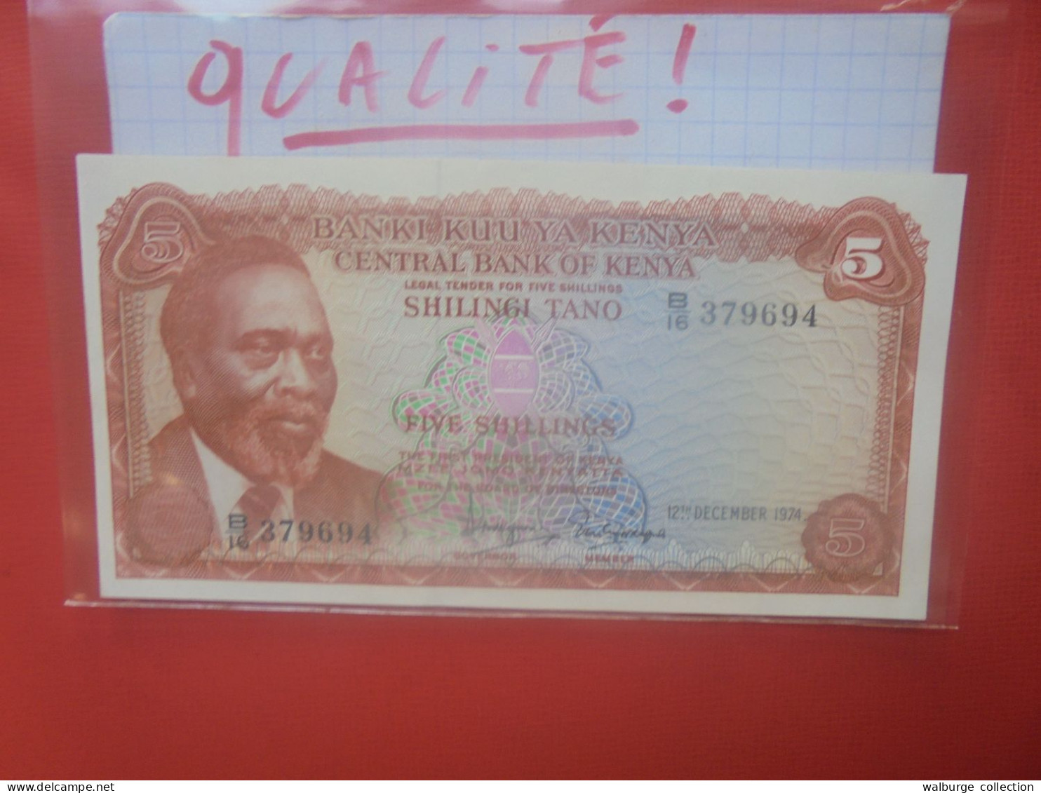 KENYA 5 SHILLINGS 1974 Peu Circuler Belle Qualité - Kenia