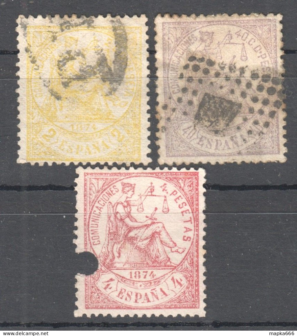 Sp148 1874 Spain Michel #135,141,143 32 Euro 3St Used - Gebraucht