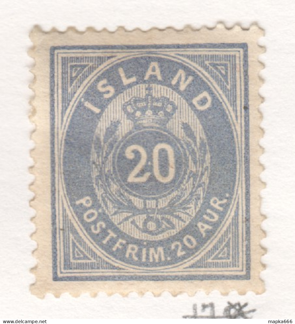 Sp611 1882 Iceland Crown Inscribed 'Postfrim' Michel #14Aa 280 Euro 1St Lh - Unused Stamps