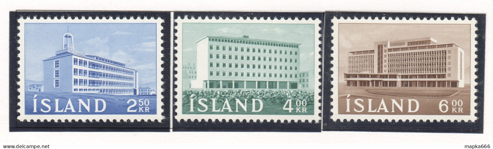 Sp708 1962 Iceland Architecture Education Michel #361-3 1Set Mnh - Neufs