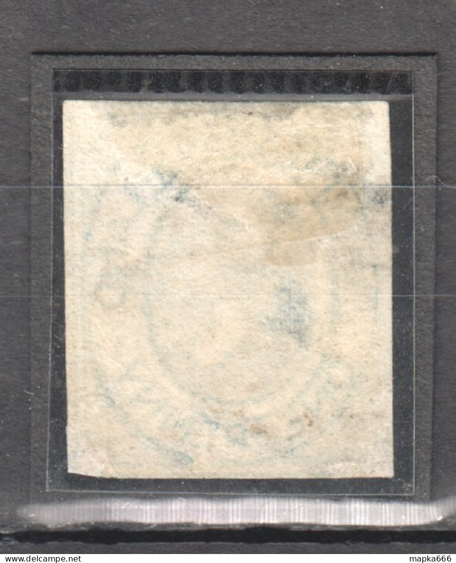 Tas002 1853 Australia Tasmania One Penny Good Edges Gibbons Sg #2 1500 £ 1St Used With Certificate - Oblitérés