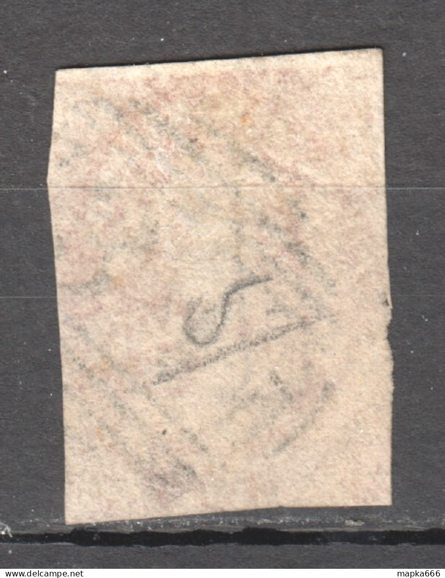 Tas018 1857 Australia Tasmania One Penny Stamped 34 Fingal Gibbons Sg #25 50 £ 1St Used - Used Stamps