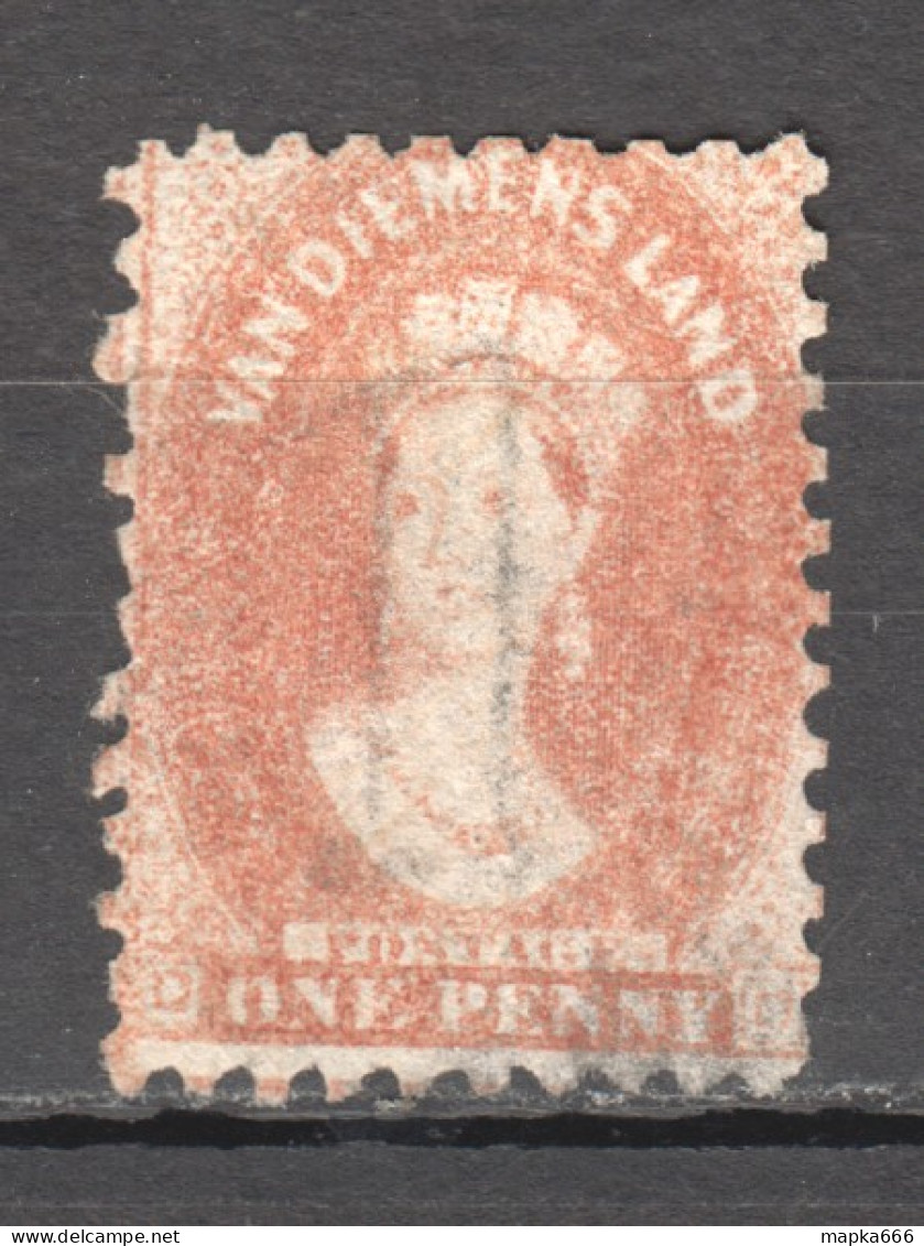 Tas058 1864 Australia Tasmania One Penny Gibbons Sg #57 200 £ 1St Lh - Otros & Sin Clasificación