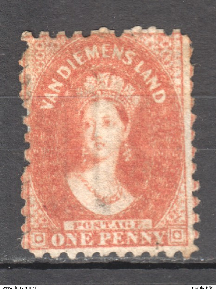 Tas060 1864 Australia Tasmania One Penny Gibbons Sg #57 200 £ 1St Lh - Otros & Sin Clasificación
