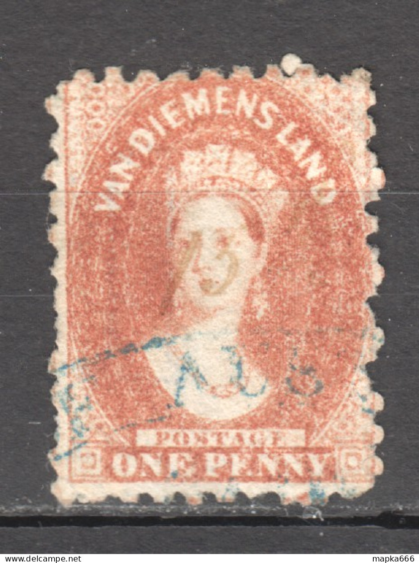 Tas061 1864 Australia Tasmania One Penny Gibbons Sg #92 950 £ 1St Used - Usati