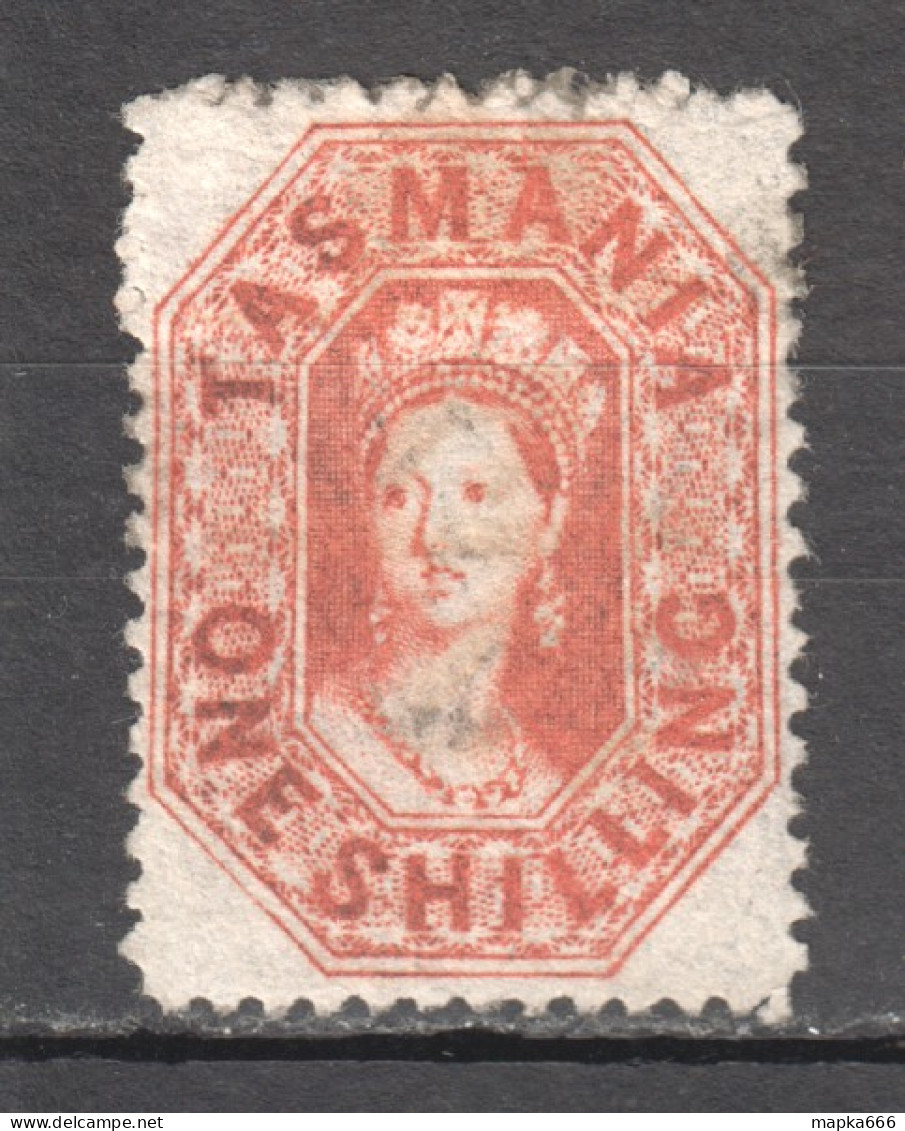 Tas100 1864 Australia Tasmania One Shilling Harris Launceston Original Gum Gibbons Sg #90 750 £ 1St Lh - Other & Unclassified