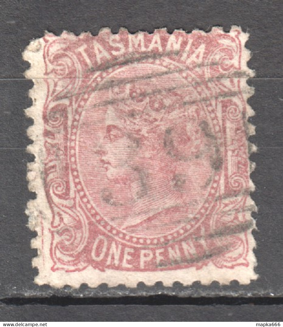 Tas112 1871 Australia Tasmania One Penny Stamped 39 Green Ponds Gibbons Sg #144 1St Used - Used Stamps