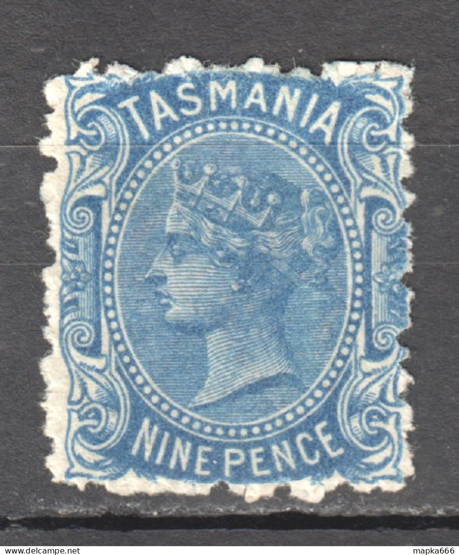 Tas120 1871 Australia Tasmania Nine Pence Gibbons Sg #148 30 £ 1St Lh - Other & Unclassified