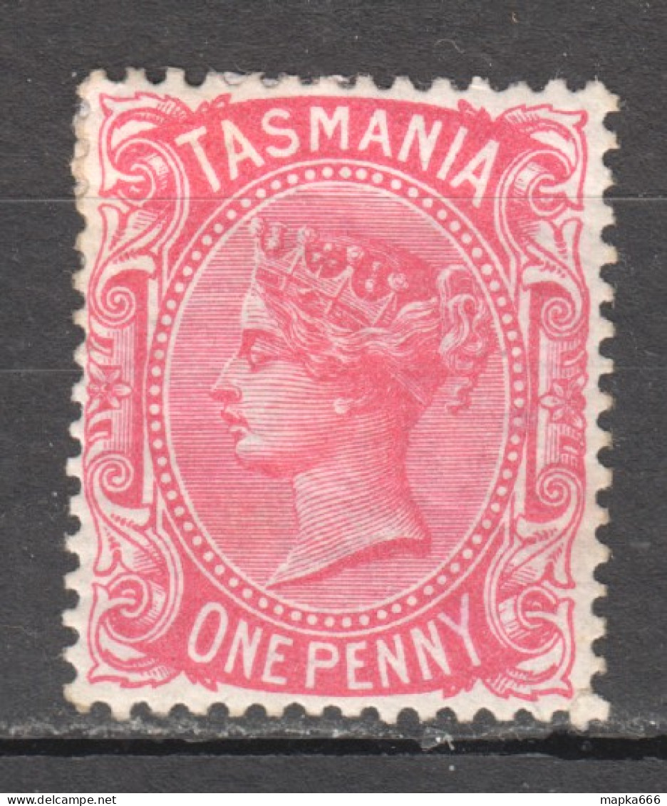 Tas125 1878 Australia Tasmania One Penny Gibbons Sg #156 12 £ 1St Lh - Otros & Sin Clasificación