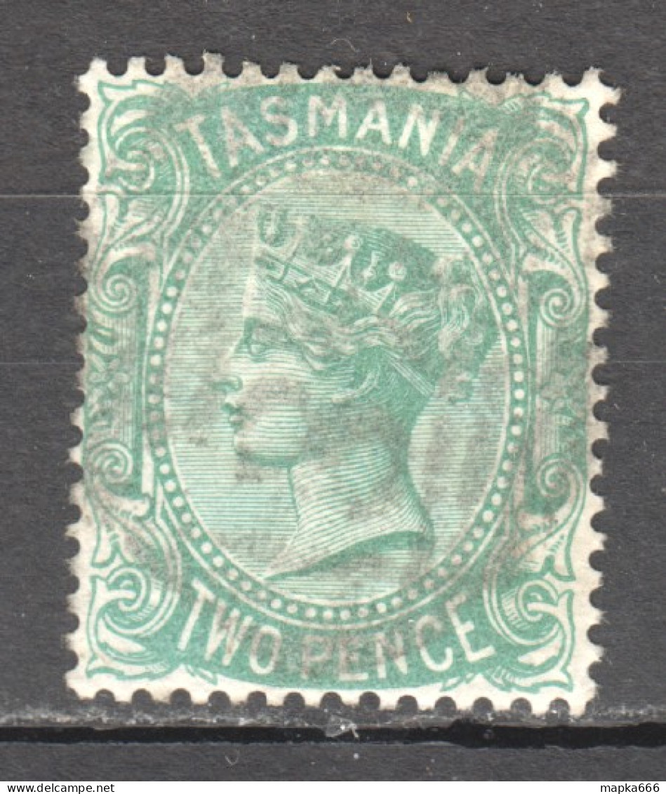 Tas129 1878 Australia Tasmania Two Pence Gibbons Sg #157 1St Used - Used Stamps